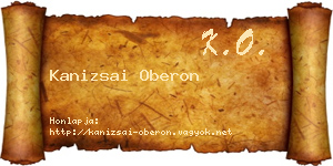 Kanizsai Oberon névjegykártya